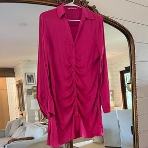 Steve Madden Fuchsia Long Sleeve Dress